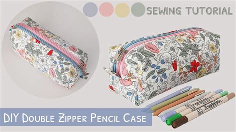 How To Sew A Double Zipper Pencil Case Diy Double Zipper Pencil Pouch