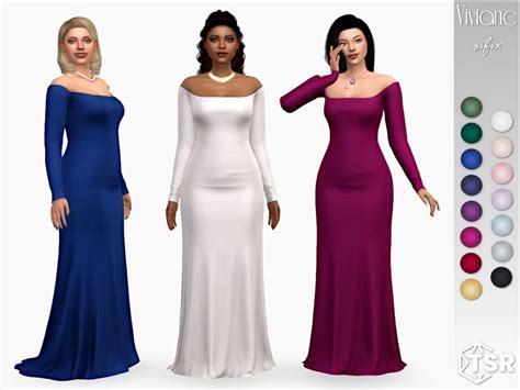 Sifix S Viviane Gown In 2024 Sims 4 Mods Clothes Sims 4 Dresses