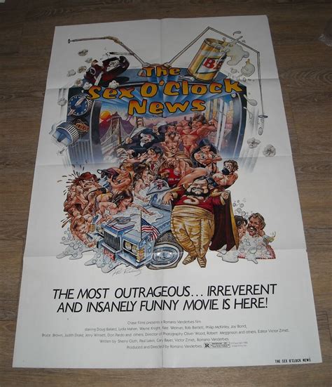 1985 The Sex Oclock News 1 Sheet Movie Poster Wayne Knight Don Pardo Comedy Ebay