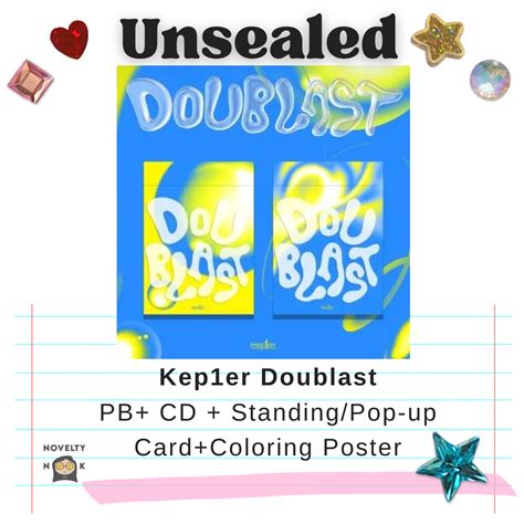 Unsealed Kep1er Doublast PB CD Sticker Coloring Paper Standee Pop