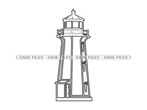 Leuchtturm Umriss Svg Maritime Svg Leuchtturm Clipart Etsy De