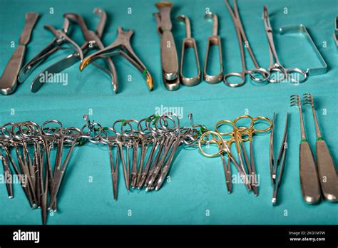 Prepare For Surgical Instruments During Operationscissors Forceps And