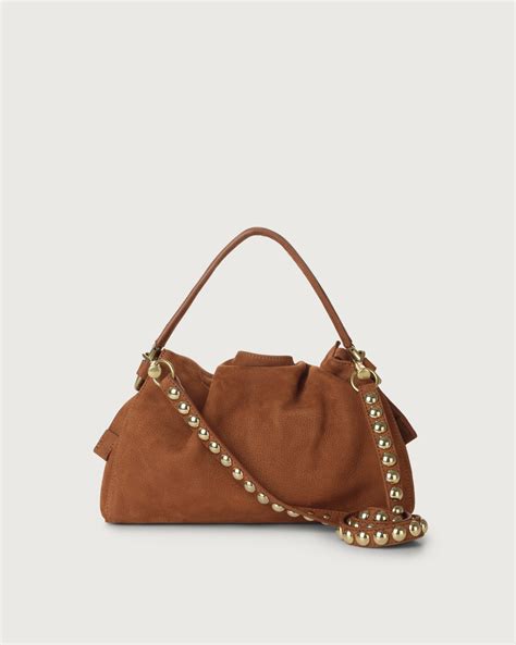 Orciani Borsa A Mano PUFFY Nabucco Ball In Pelle Nubuck E Tracolla