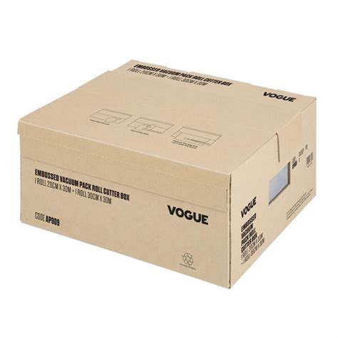 Vogue Vacuum Pack Roll With Cutter Box Embossed Mm Mm Twin