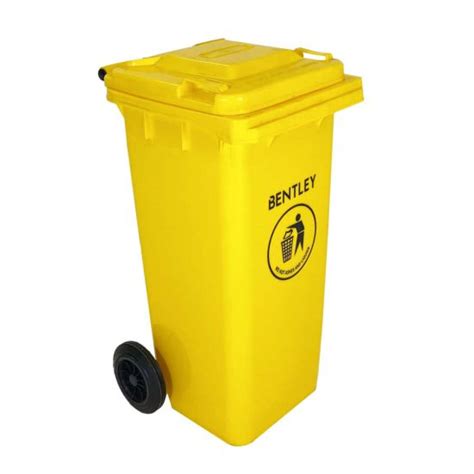 Charles Bentley 120 Litre Wheelie Bin Yellow Robert Dyas