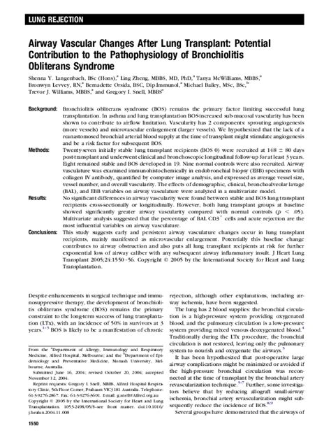 (PDF) Airway Vascular Changes After Lung Transplant: Potential ...