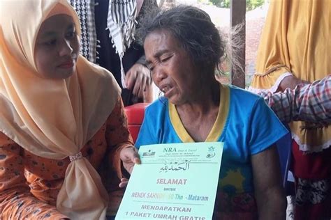 Foto Kisah Nenek Sahnun Pemulung Yang Berkurban Sapi Dapat Hadiah Umrah