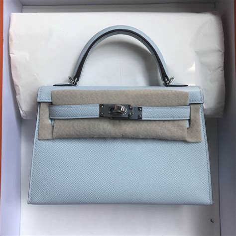 Singapore Britain Hermes Mini Kelly Ii Epsom T Blue Brume Herm S