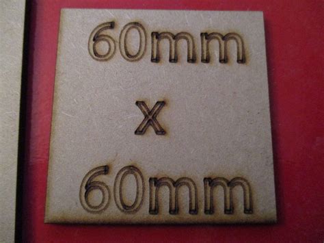 2mm Thick 20mm 25mm 50mm 40mm 75mm 60mm 100m Square Mdf 2mm Wargame