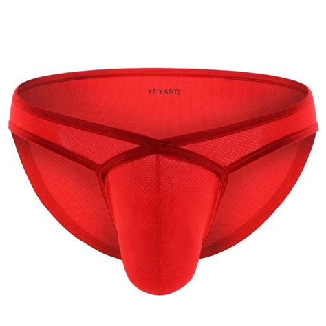 Jual Men Sexy Low Rise Bulge Pouch Briefs Breathable Mesh Underpants Underwear Bikini G String