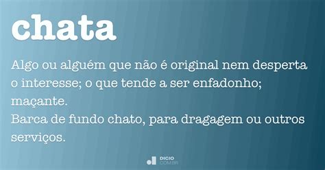 Qual O Significado Da Palavra Chata