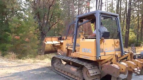 Loading Up The Bulldozer Onto The Trailer Youtube