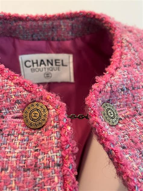 Chanel Pink Tweed Jacket For Sale At 1stDibs Chanel Pink Jacket