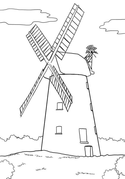 Windmill Coloring Page Free Printable Coloring Pages The Best Porn