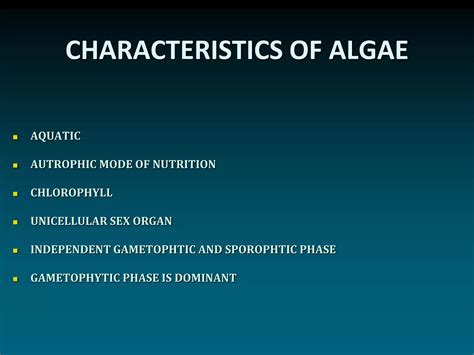 Algae General Characters And Classification PPT