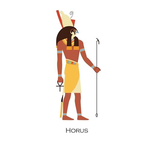 Perfil de Horus, dios egipcio. Hor, deidad del antiguo Egipto de la ...