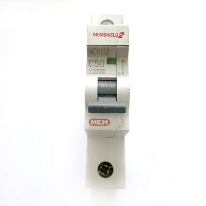 MCB S MEM Memshield 2 MCH150 C50 50A 50 MCB Circuit Breaker Type C