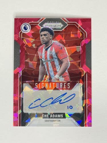 Panini Prizm English Premier League Che Adams Auto Pink Red Ice