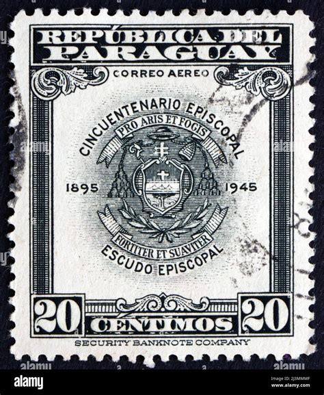 Paraguay Circa A Stamp Printed In Paraguay Shows Archbishopric