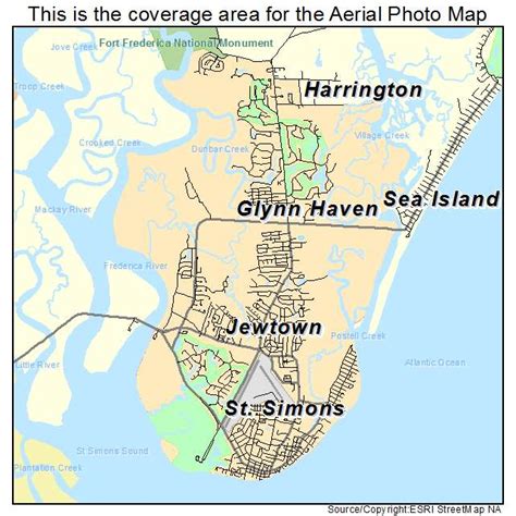 St Simons Island Georgia Map Map