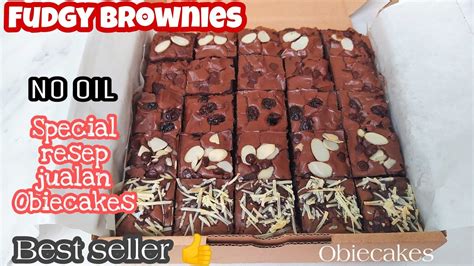 Brownies Sekat Fudgy Brownies Tanpa Minyak Shiny Brownies