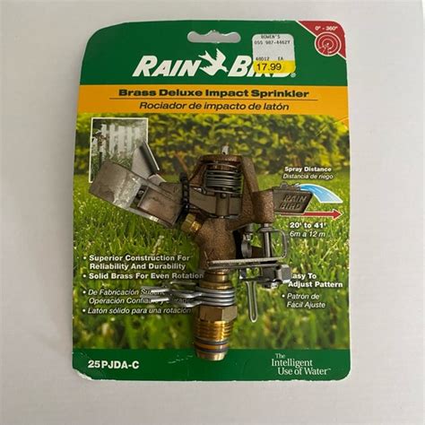 Rain Bird Other Rain Bird Brass Deluxe Impact Sprinkler 25 Pjdac New Poshmark