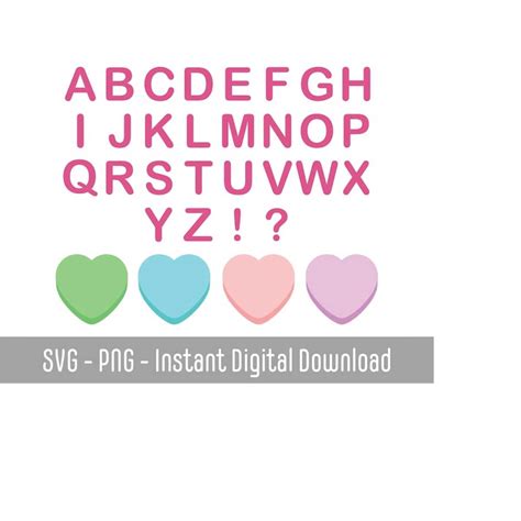 Conversation Heart Font SVG | Valentine's Day Candy Heart Ro - Inspire Uplift