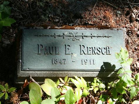 Paul E Rensch 1847 1911 Mémorial Find A Grave