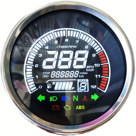 Buy Bluerice Real Color Digital Motorcycle Speedometer Led Universal