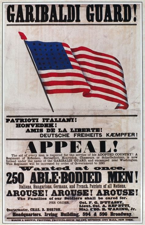 Civil War Recruitng 1861 Ncivil War Recruiting Poster 1861 Appealing To Recent Immigrants To Us