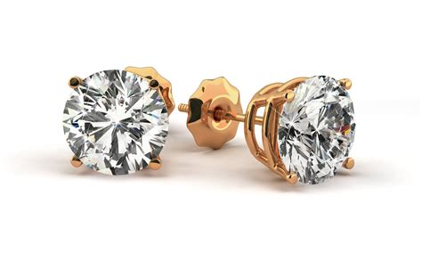 This Is A Pair Of Perfectly Matched Solitaire 200 Carat Tw Round