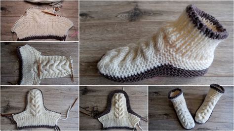 Easiest Knit Slippers Pattern Anyone Can Make - eKnitting stitches