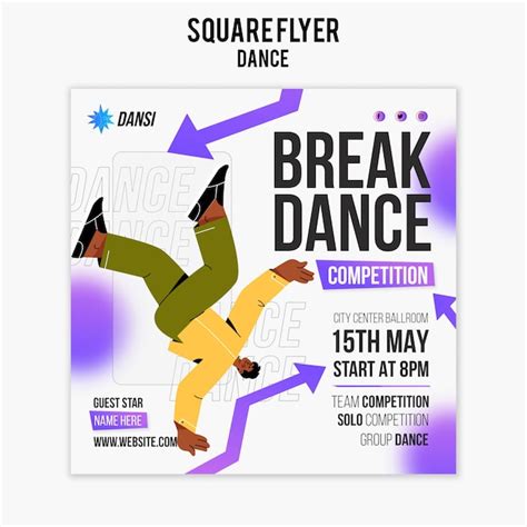 Premium Psd Vertical Poster Template For Dance Studio Lessons