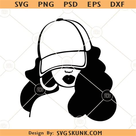 Melanin Woman With Baseball Cap Svg African American Svg Black Diva