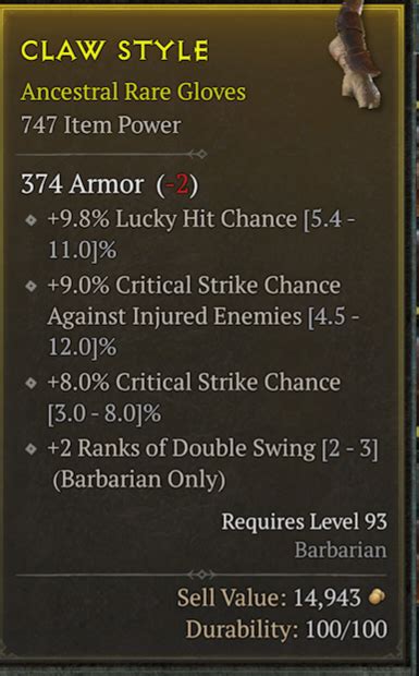 Double Crit And Lucky Hit Gloves Perfect Crit Roll Topic D Jsp