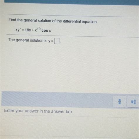 Solved Find The General Solution Of The Differential