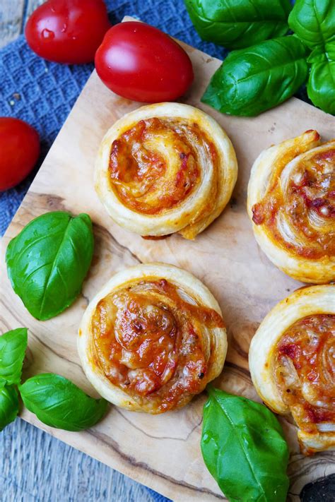 Pizzaschnecken mit Blätterteig Gaumenfreundin