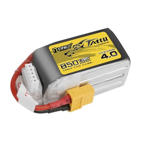 BATERÍA LIPO 4S 14 8V 850MAH ATTU R LINE 130C XT60 Grupo Electrostore