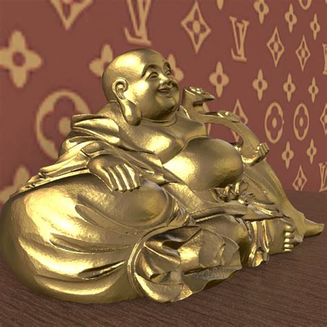 Myrever Gifts Gold Black White Laughing Buddha Statue At Rs In Mumbai