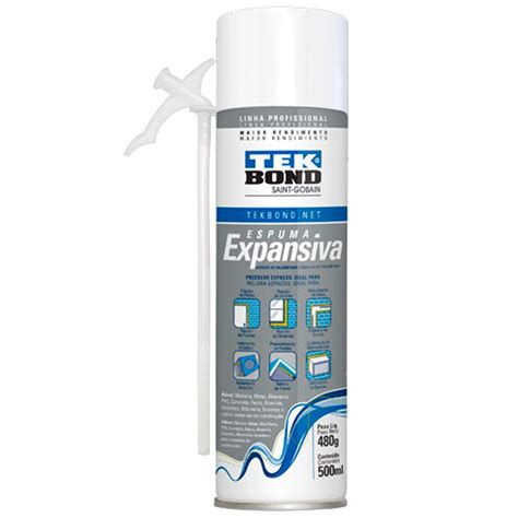 Espuma Expansiva De PU Uso Profissional 480g 500ml TEKBOND 21101006100