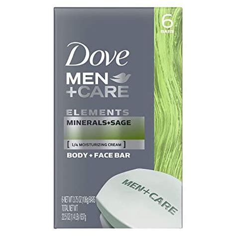 Dove Men Care Elements Minerals Sage Body And Face Bar 3 75 Oz Count