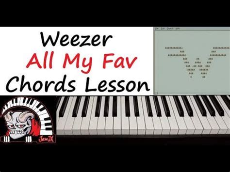 all my favorite songs piano chords lesson! : weezer