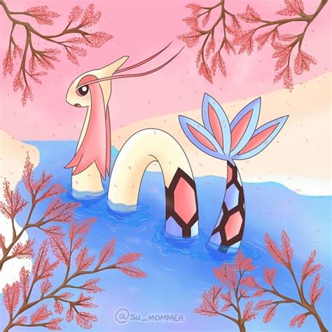 A Beautiful Milotic | Pokemon Fanart | Pokemon, Fan art, Pokemon art