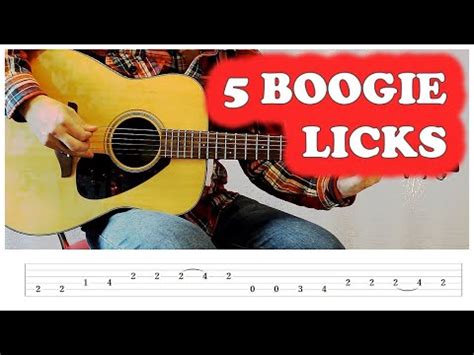 5 Boogie Blues Licks You Must Know TABS YouTube