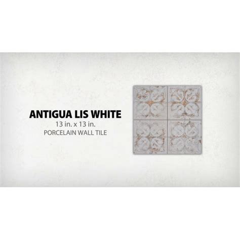 Merola Tile Antigua Lis 13 X 13 Straight Edge Porcelain Metal Look