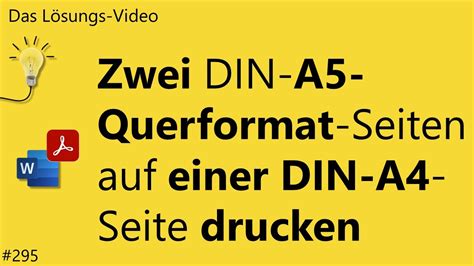 Das L Sungsvideo Zwei Din A Querformat Seiten Auf Einer Din A