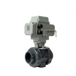 Dn32 UPVC Electric Ball Valve IP67 AC220V DC24V Electric Actuator PVC