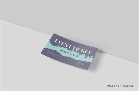 Premium Psd Event Entry Pass Mockup With Zigzag Edges