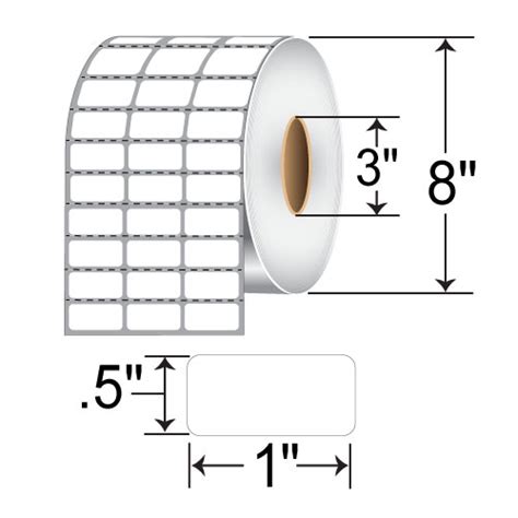 10023255 Zebra 8000t 1x05 Polyester Tt Label Tamper Evident 3up