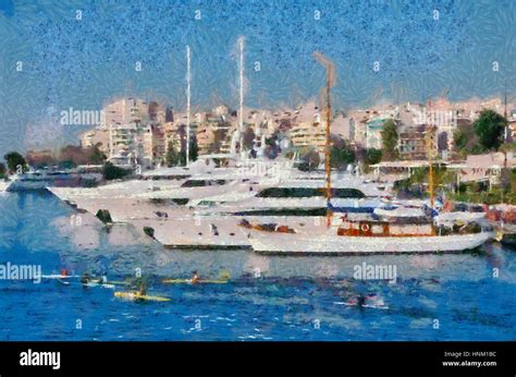 Pasalimani Port In Piraeus Athens Greece Stock Photo Alamy